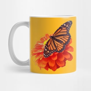 Butterfly and Zinnia Mug